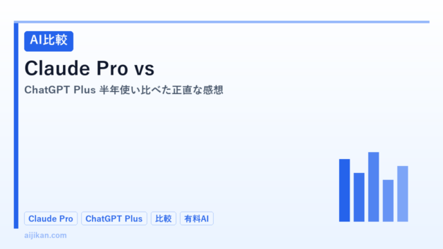 Claude ProとChatGPT Plusを半年使い比べた正直な感想——どちらを選ぶべきか