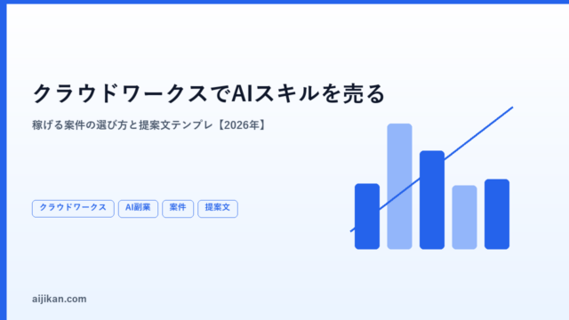 クラウドワークスでAIスキルを売る方法【2026年・稼げる案件の選び方と提案文】